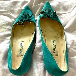 Beautiful teal Jimmy Choo flats